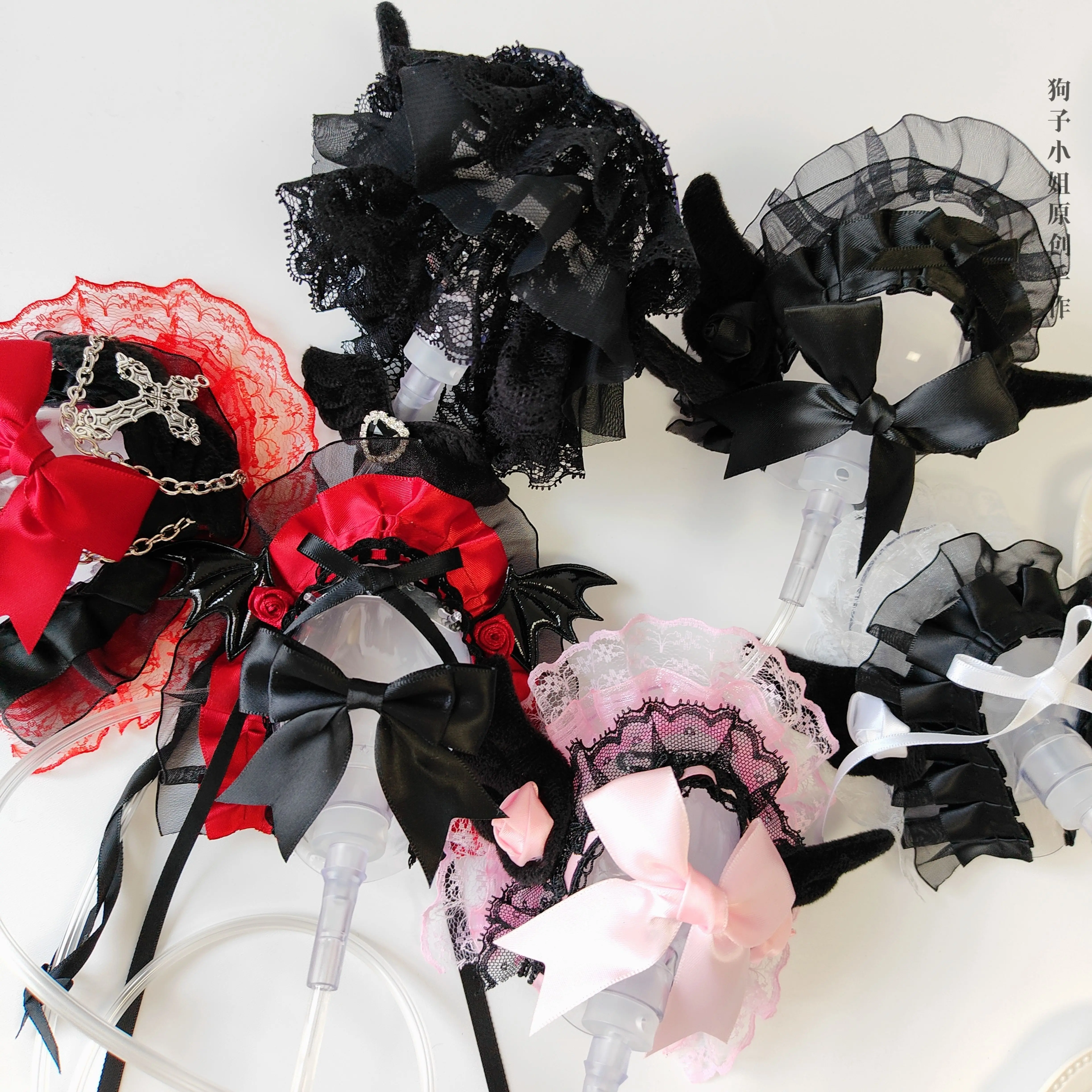 소녀 로리타 게이트 보석 사진 애니메이션 코스프레 공예 광산 소녀 스타일 산소 마스크 귀여운 아픔 이차 요소 알약