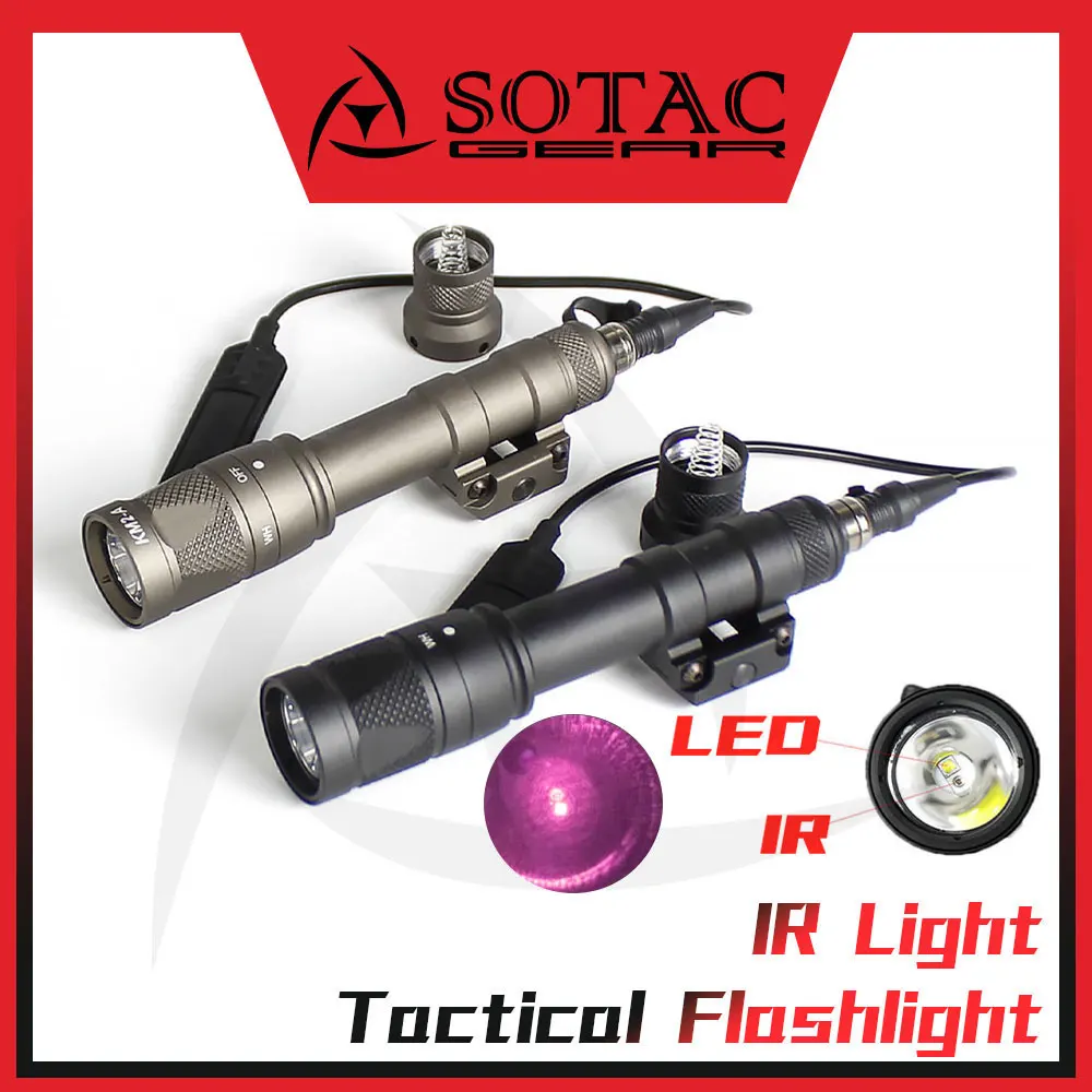 SOTAC Tactical M600V IR Flashlight LED Light And IR Infrared Output 600 Lumens Scout Light for Weapon