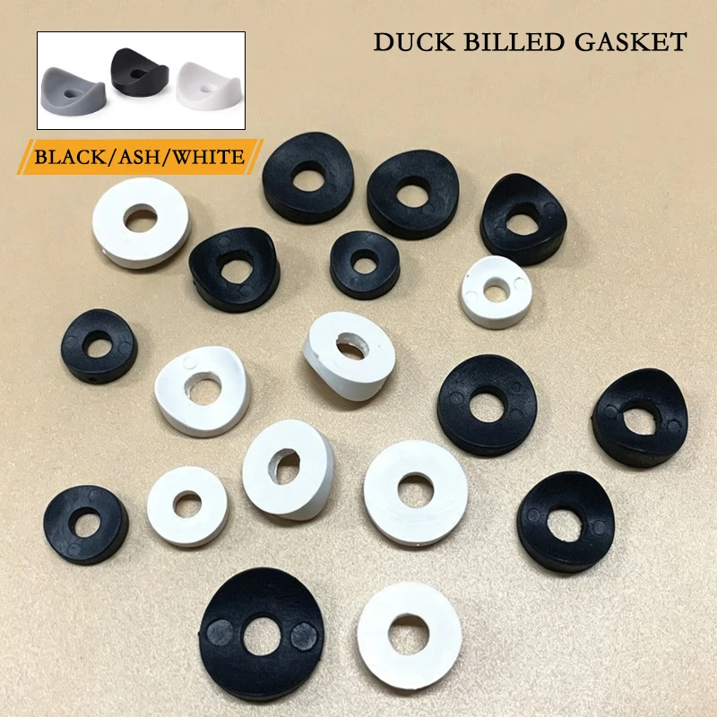 ID12-50mm Duckbill Spacer Black Plastic Round Washer Hole Plug Gasket Dust Seal End Cover Cap Curved Spacer For Pipe Furniture