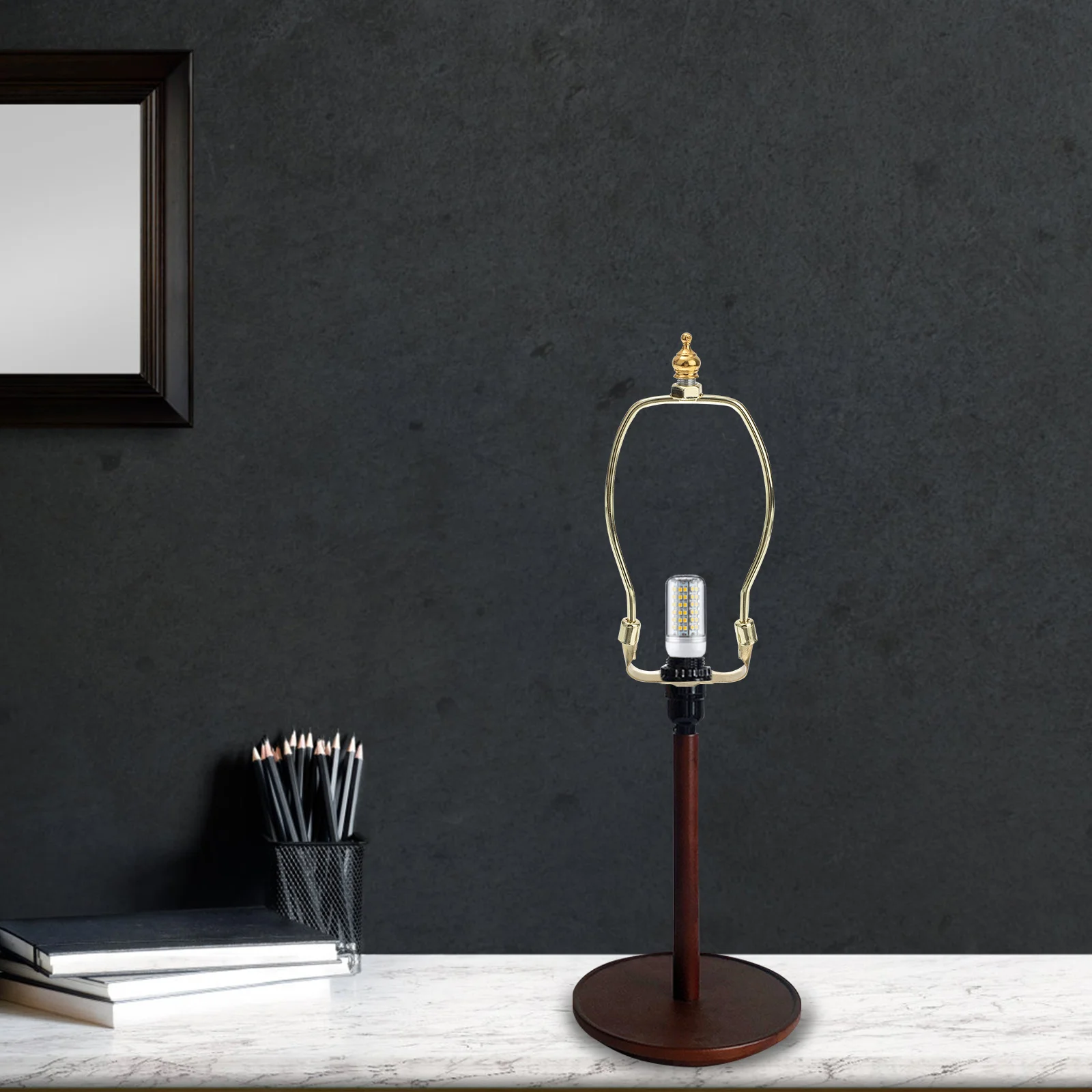 

6 Inches Iron Horn Lamp Bracket Electroplated Stove Enamel Finish Durable Shade Holder For Table Floor Lamps Lighting Fixture