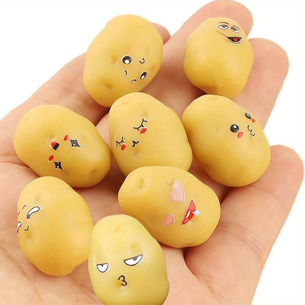 4/8/16 قطعة من الخرز غير المسامي على شكل بطاطس من الراتنج البني، يستخدم في إكسسوارات DIY، عيد الميلاد، الهالوين، وإكسسوارات عيد الشكر