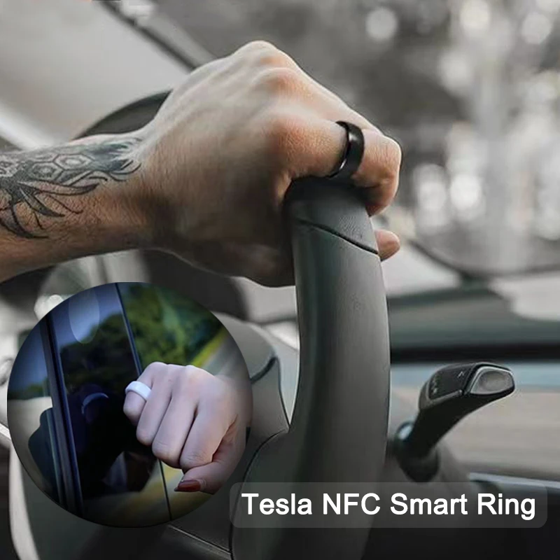 

For Tesla Model 3/Y Car Smart Key NFC Smart Ring Original Chip Modification for Use in Lieu of a Key Card Ceramic Material