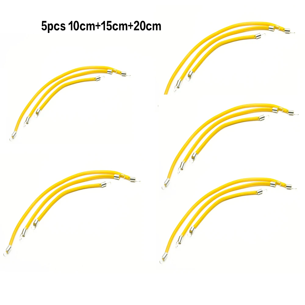 AXSPEED 1/10 RC Auto Dach Gepäckträger Bungee Cord 10/15/20 cm elastisches Gummiseil Schwarz & Gelb