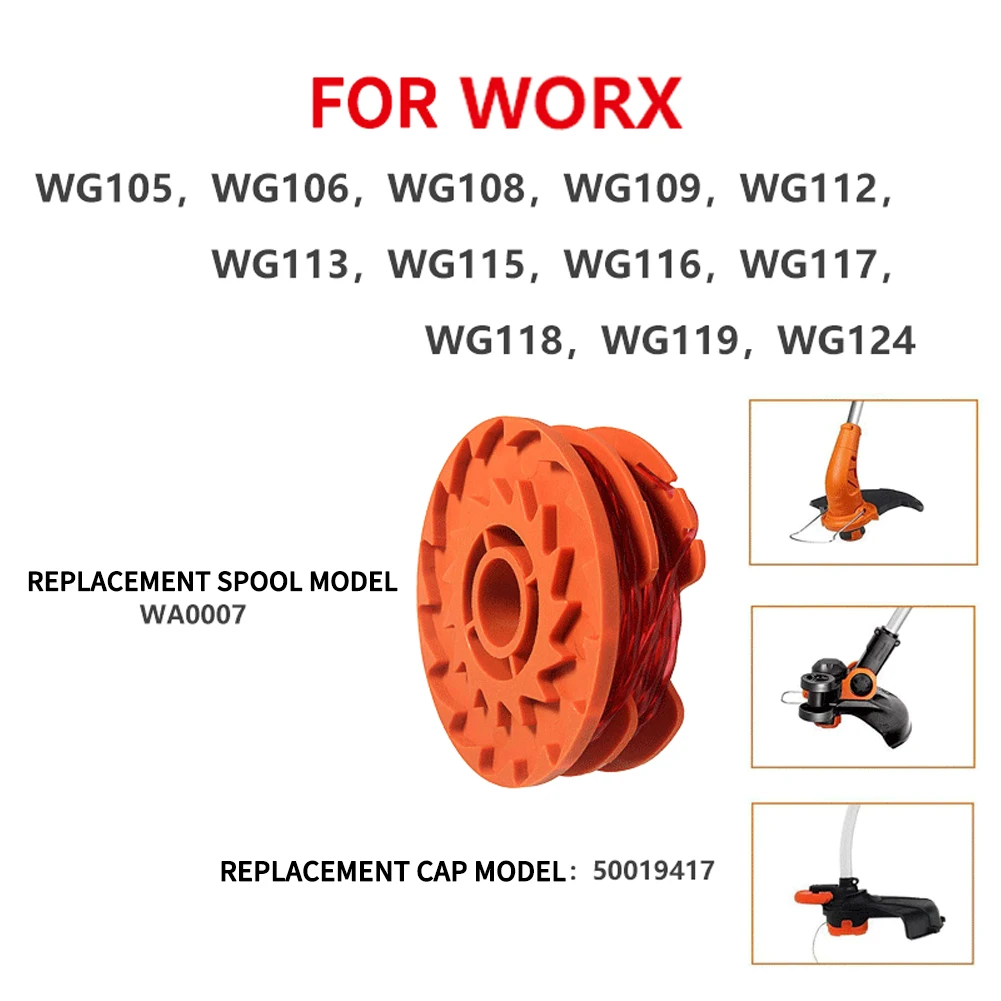 

6pcs 6× High Quality 100% Brand New Line Spools Spool Spools &Trimmer Line Spools Replacement WG106 WG108 WG113