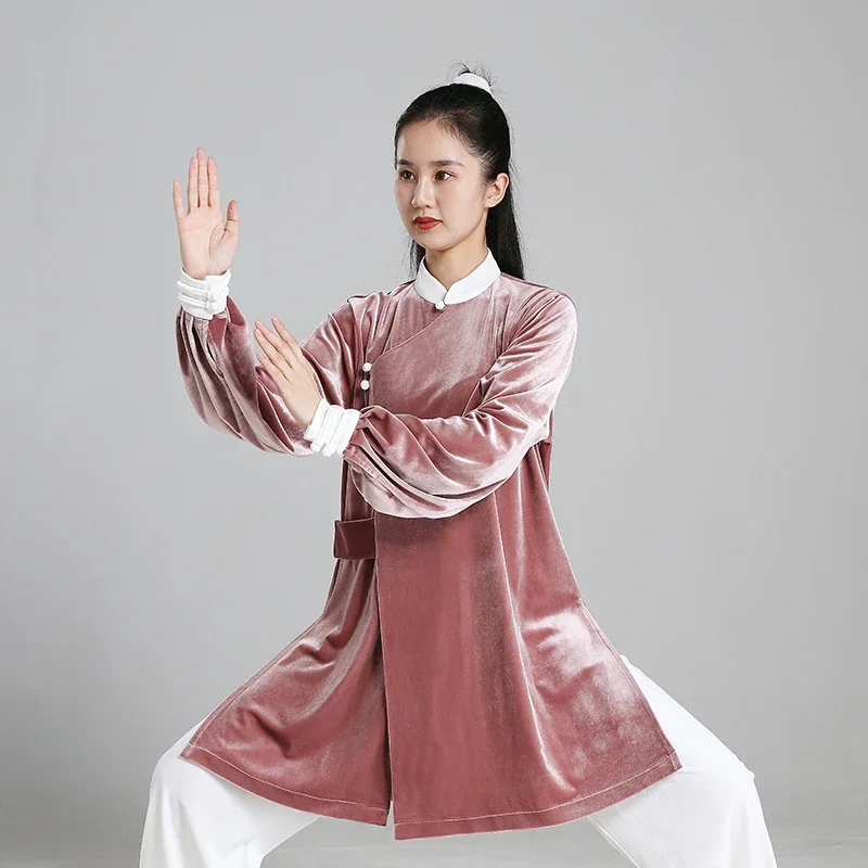 Autumn And Winter Velvet Tai Chi Clothes Women Wushu Clothes Kung Fu Competition Clothes Martial Art Uniform Wrinkle Free 2022