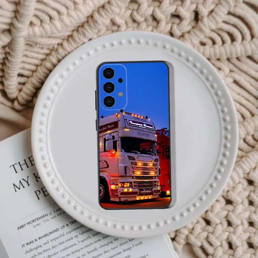 S-SCANIA Trucks SA-AB Phone Case For Samsung Galaxy A73,31,32,72,41,53,52,71,22,5G,Note,J7,8,9 Soft Black Cover