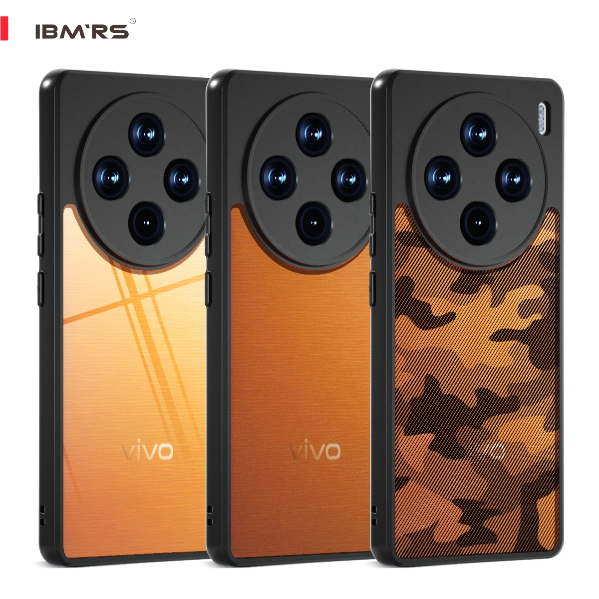 

IBMRS for Vivo X100 Camo Case, Military Shockproof Hybrid Protective Cover with Lanyard Hole & Camera Protection
