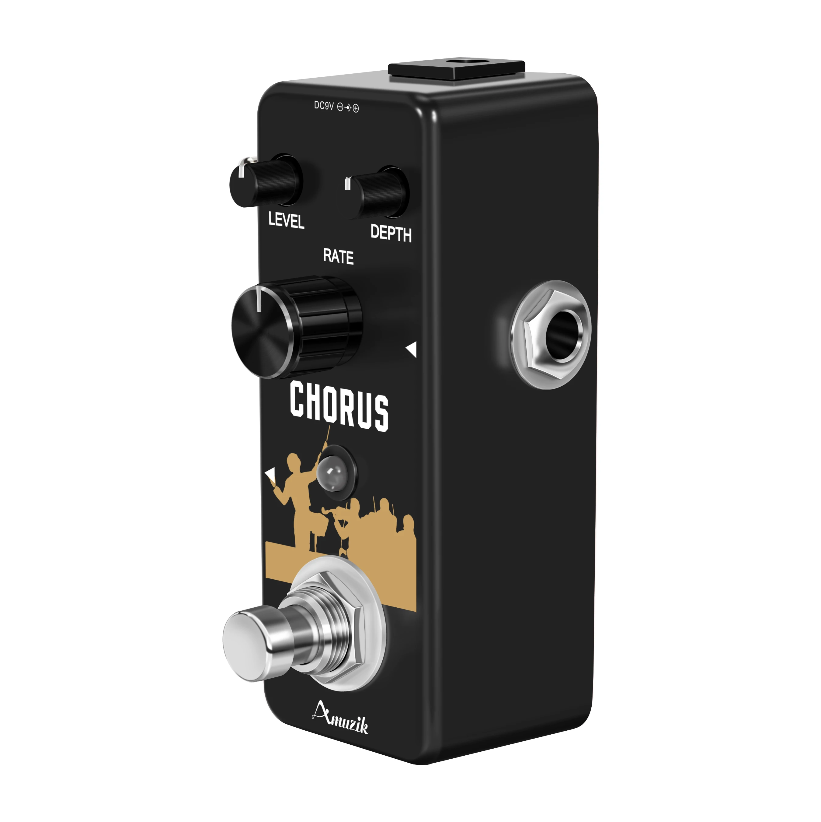 Amuzik-Conjunto de Pedal de coro analógico de guitarra LEF-304, perilla de profundidad de nivel King, sonido de coro alto, cálido y claro con Chip BBD R