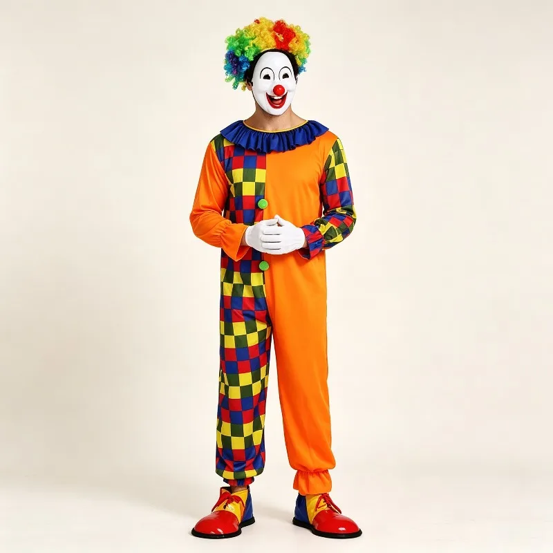 Costumes Props Makeup Ball Clown Stage Performance Costumes Men's Dress Up Accessories Suits Adult Clown Performance Costumes