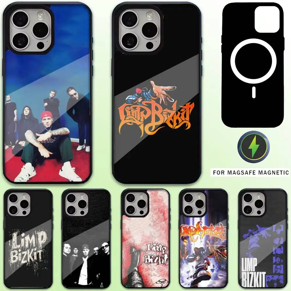 

Limp B-Bizkit Band Phone Case For iPhone17,16,15,14,13,12,11 Plus,Pro Max Magnetic For Magsafe Wireless Charging