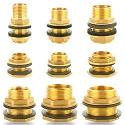 NuoNuoWell 1PC Brass Water Tank Bulkhead Pipe Joints 1/2