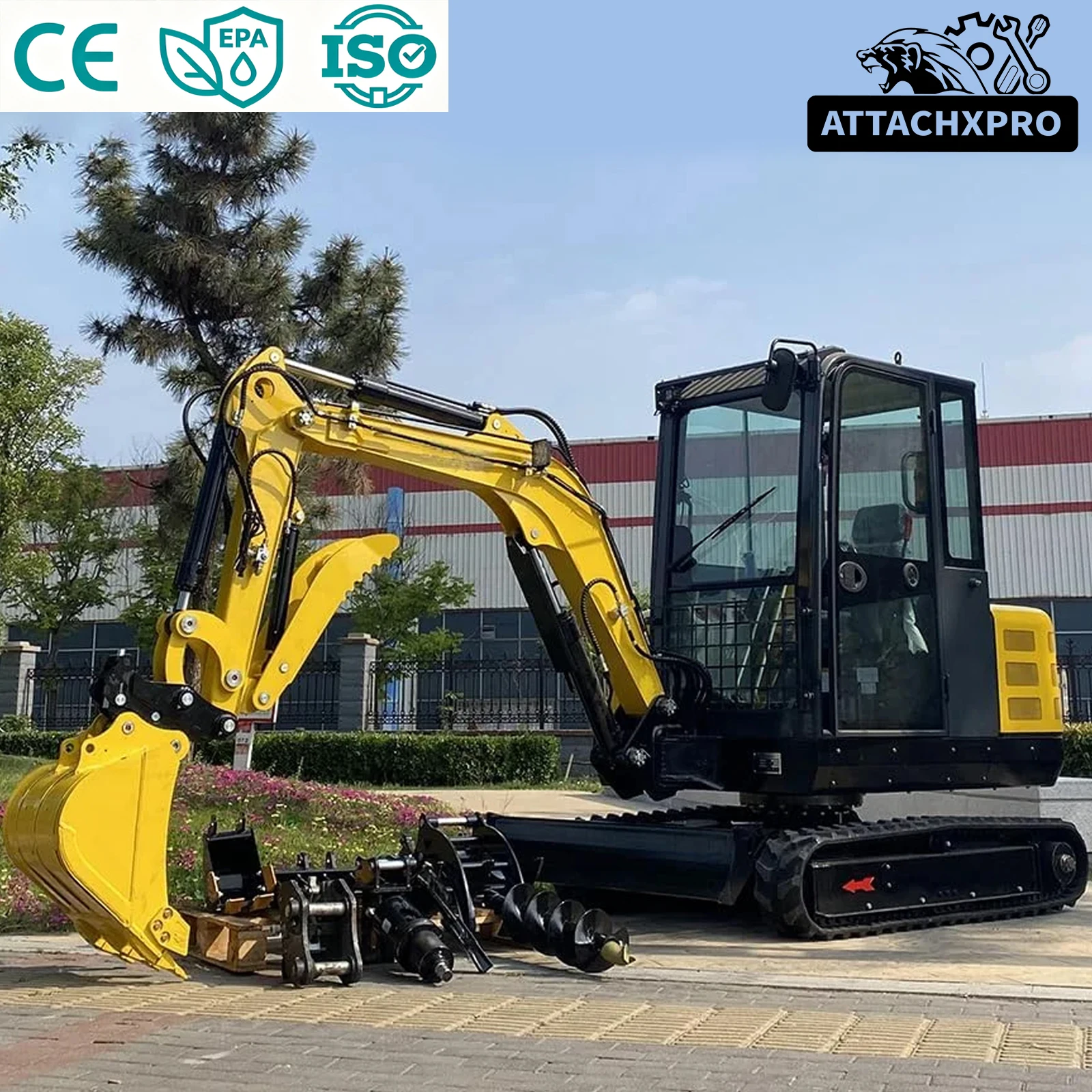 3.5 Ton Crawler Mini Excavator with Tilting Bucket Hydraulic Kubota Engine, Air Conditioner Cab, Attachments Customized
