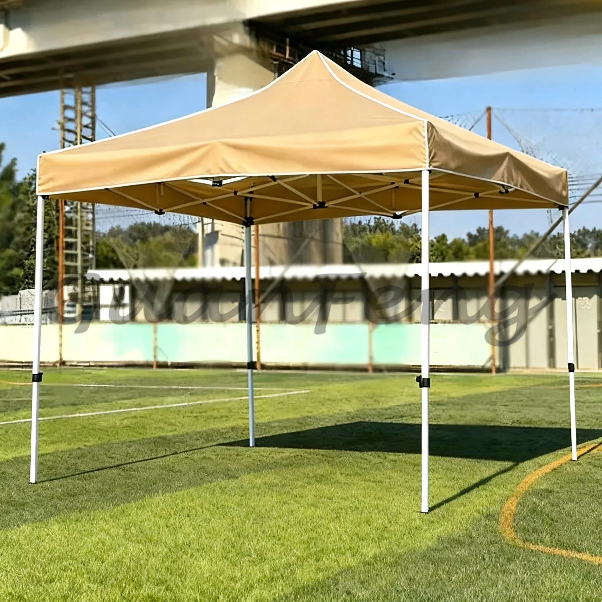 Waterproof 4-Leg Pop-Up Canopy Tent Foldable Outdoor UV Sunshade Gazebo for Commercial Exhibitions Events