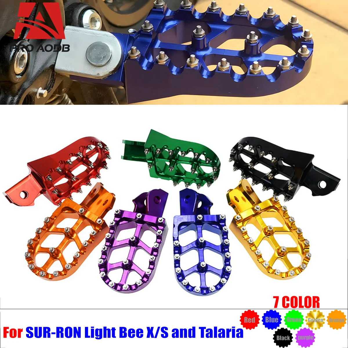 

For Sur-Ron Surron Sur ron Light Bee S X Electric Off-Road Bike Motorcycle Foot Pegs Pedal Mounting Pedals Retrofit Bracket