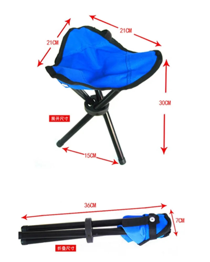 Portable 1PC Foldable Beach Chairs Outdoor Triangle Stool Lightweight Ultralight Camping Fishing Picnic Chair Multifunction