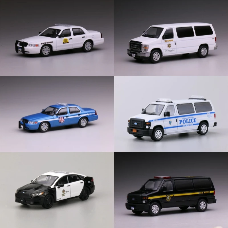 

596Модель 1:64 CV Crown Police Van Литая под давлением модель автомобиля