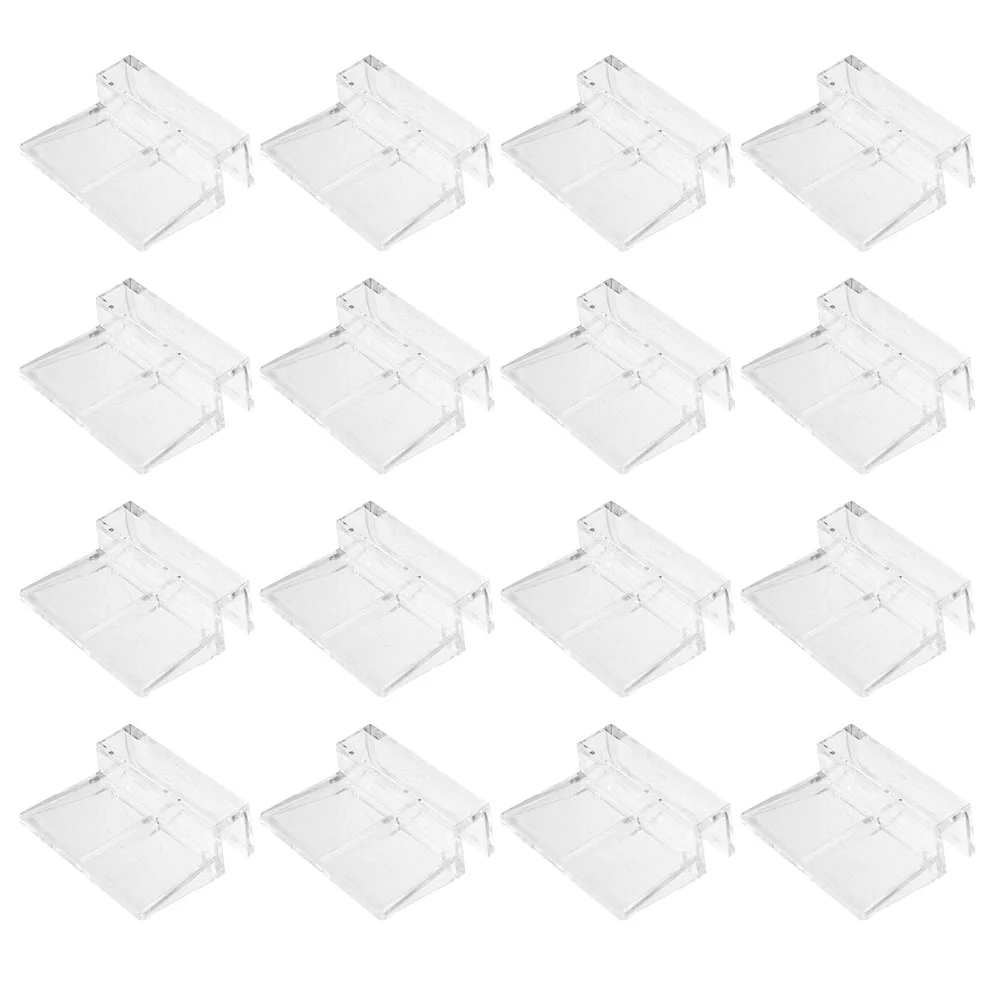 16 Pcs Aquarium Cover Bracket Lid Clips 6mm Fish Tanks Glass Clamps Top Rimless Holder Support Stand Accessories