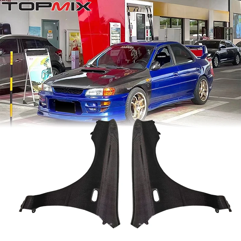 

For Subaru Impreza WRX STI (1992-2000) OEM-Style Carbon Fiber Mudguard Fenders (Replacement Bumper & Debris Guard)