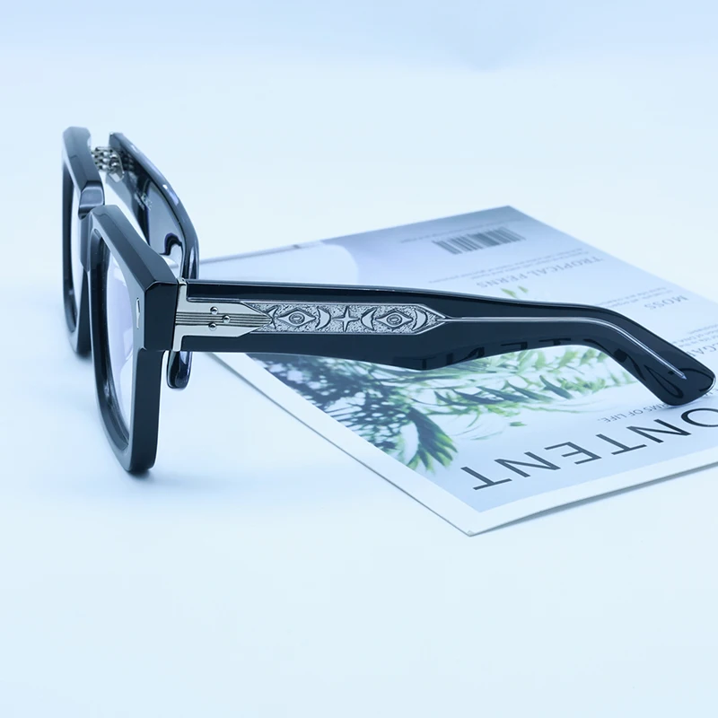 Belize JACQUE نظارات شمسية للرجال من الأسيتات السميكة للنساء مربعة عتيقة نظارات خارجية كلاسيكية للشمس للسفر والشارع