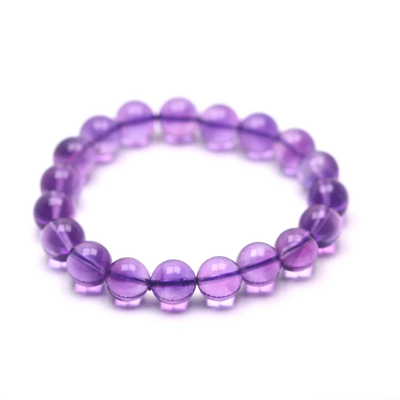 

Natural Purple Amethyst Stone Bracelet For Women Men Beauty Gift Clear Beads Energy Crystal Strands Jewelry AAAAA 7-11mm