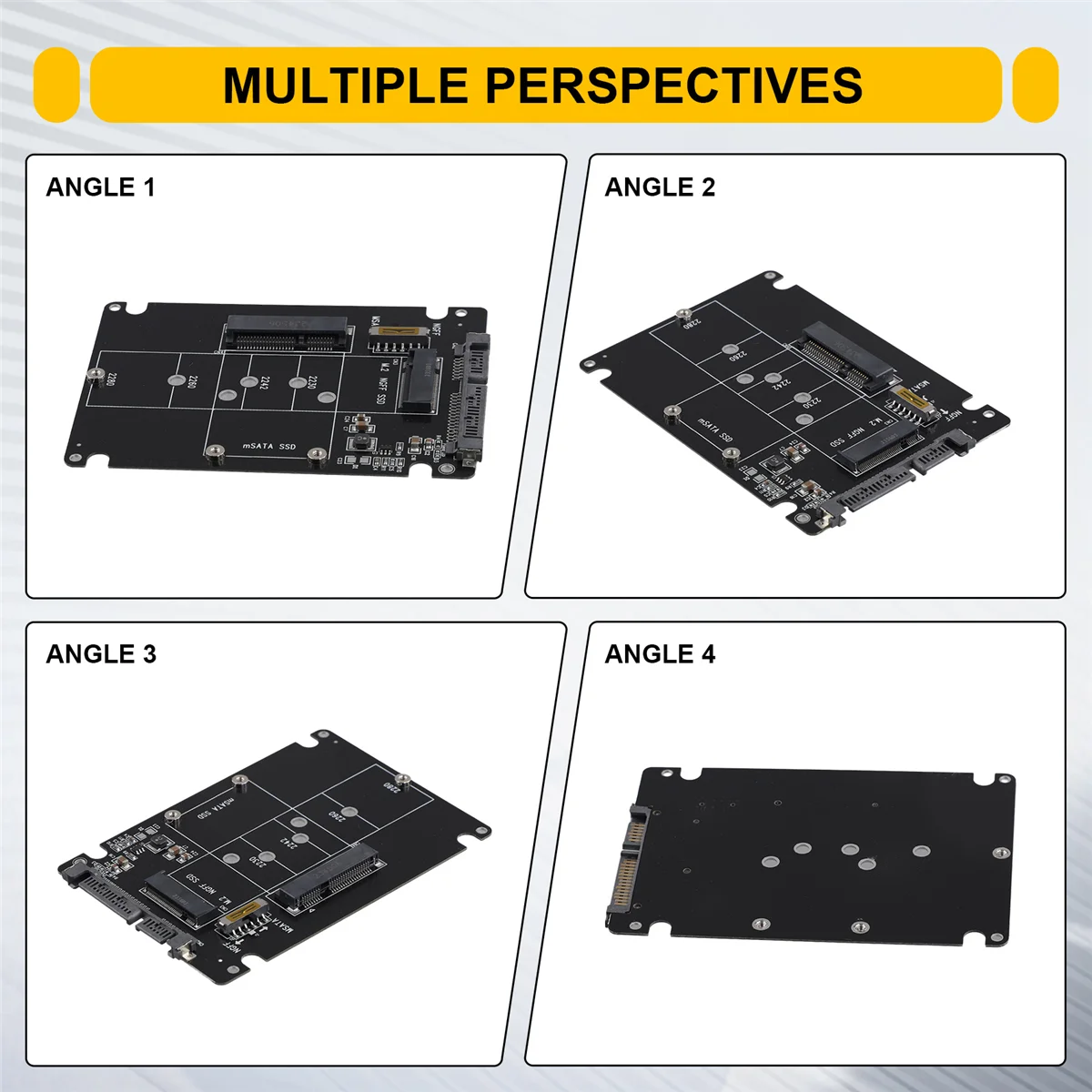ADEGBO-改良型 2 in 1 NGFF M.2 B+M キー PCI-E または mSATA SSD - SATA III アダプター カード