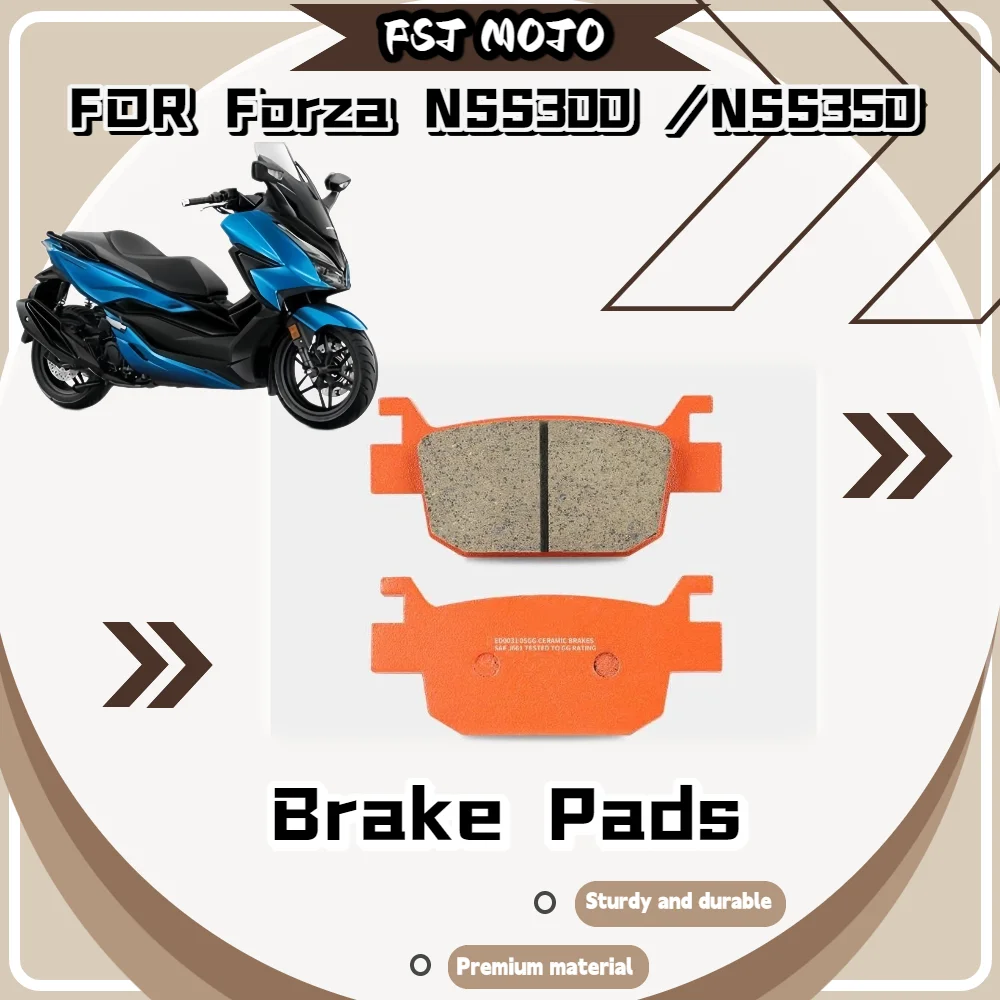 For Forza NSS350/300 Ceramic Super Alloy Brake Pads Asbestos-free Eco Formula Waterproof Disc Protection Pads