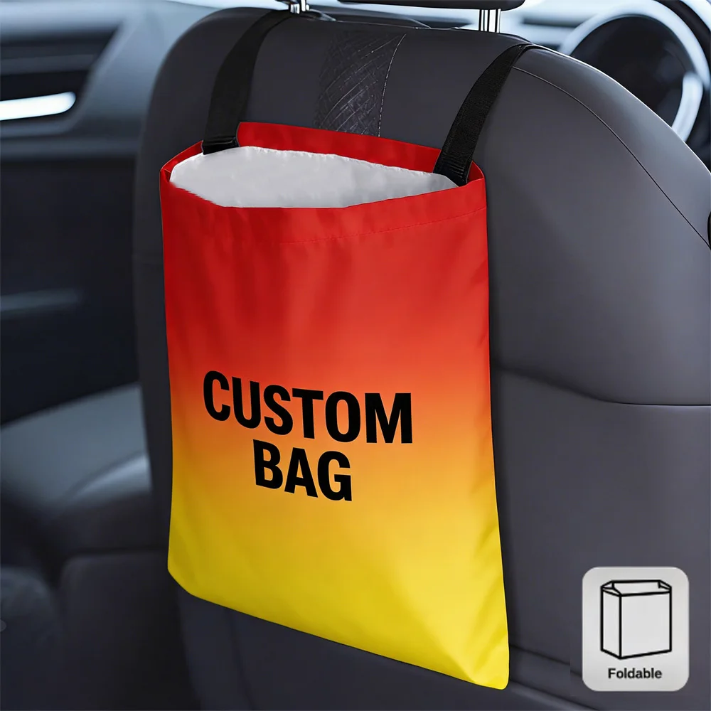 

1pc Custom Car Trash Bag - Adjustable and Foldable Car Watse Bag, Custom with Your Friends, Family and Pets' Image, Car Decor