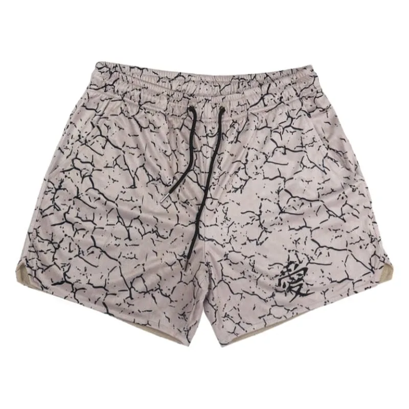 2026 Summer New Arrival Naruto Gaara Love Letter Crack Print Shorts Unisex Quick-Drying Swim Trunks Beach Shorts Family Matching