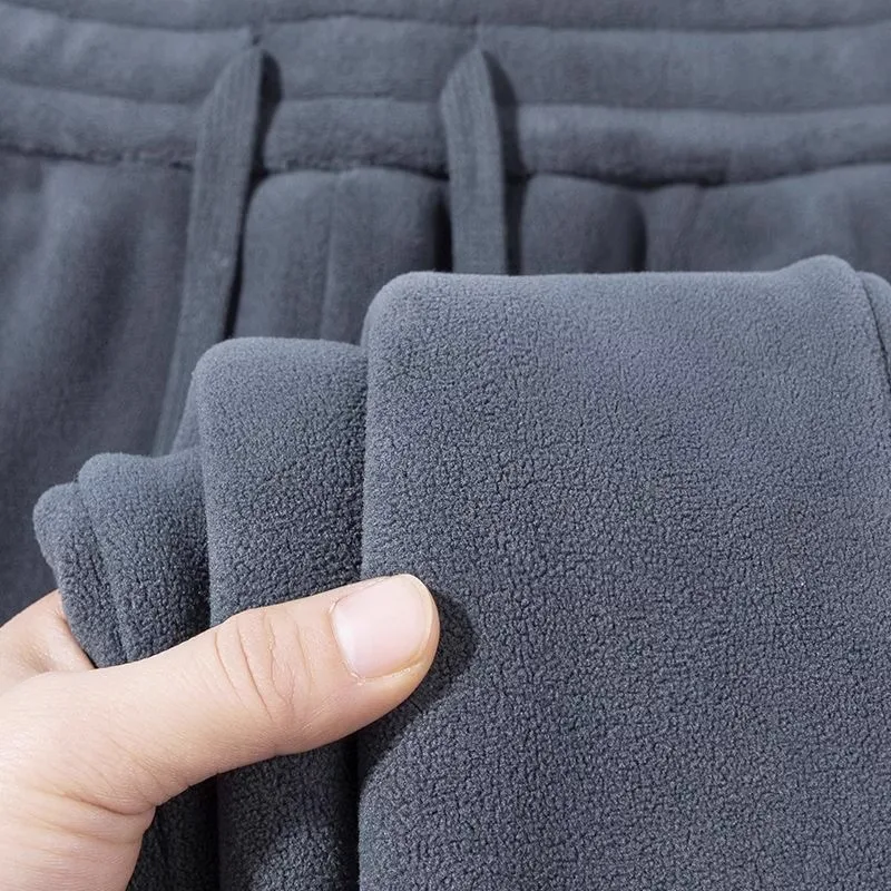 

Двусторонние мужские спортивные штаны Fce, теплые спортивные повседневные брюки с манжетами, зимние молодежные модные длинные брюки свободного покроя