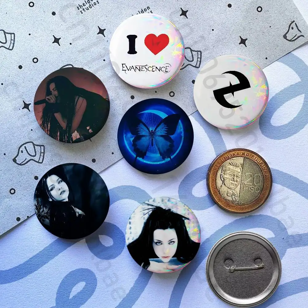 E-Evanescence Fallen A-Amy Lee  25mm 75mm 44mm 58mm 32m Coin Badges Personalized Handmade Round Brooches Pins Accessory