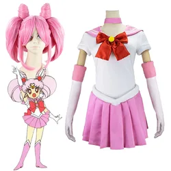 Anime Chibiusa Cosplay Costume Kids Full Outfits Sailor Chibi Moon Wig Tsukino Usagi Small Lady Serenity Dresses Rini Tsukino