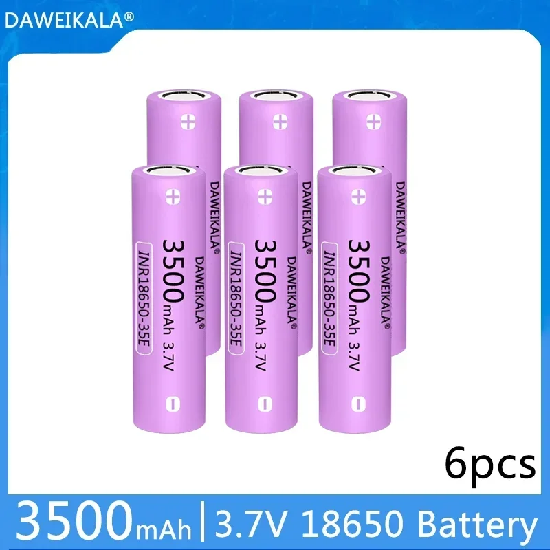 1-10PCS 100% Original 35E 3.7 v 3500 mah 18650 Lithium Rechargeable Battery For Flashlight batteries for 3500mah battery
