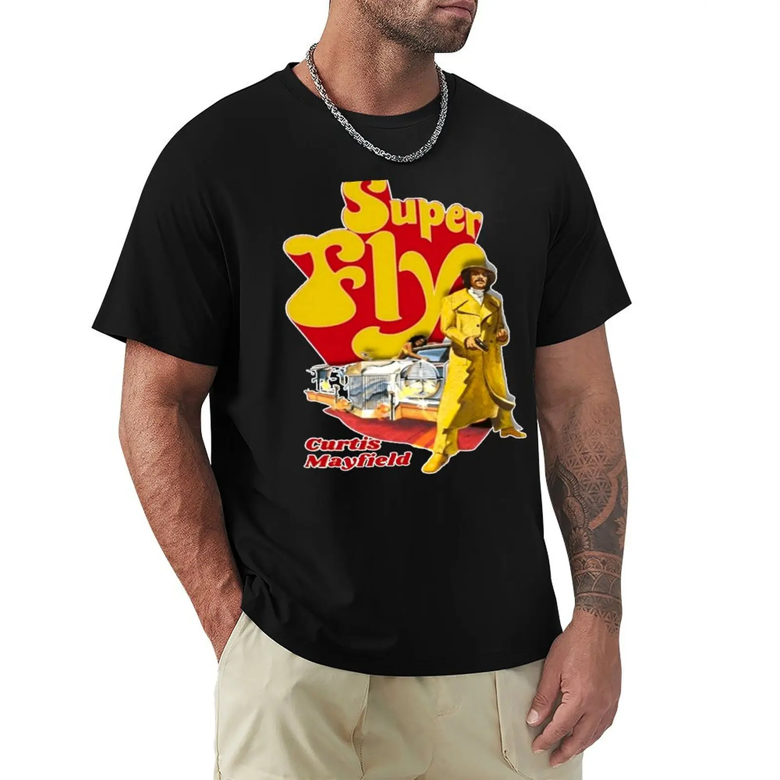 Curtis Mayfield T-Shirt Basic Solid Tee for Daily Use