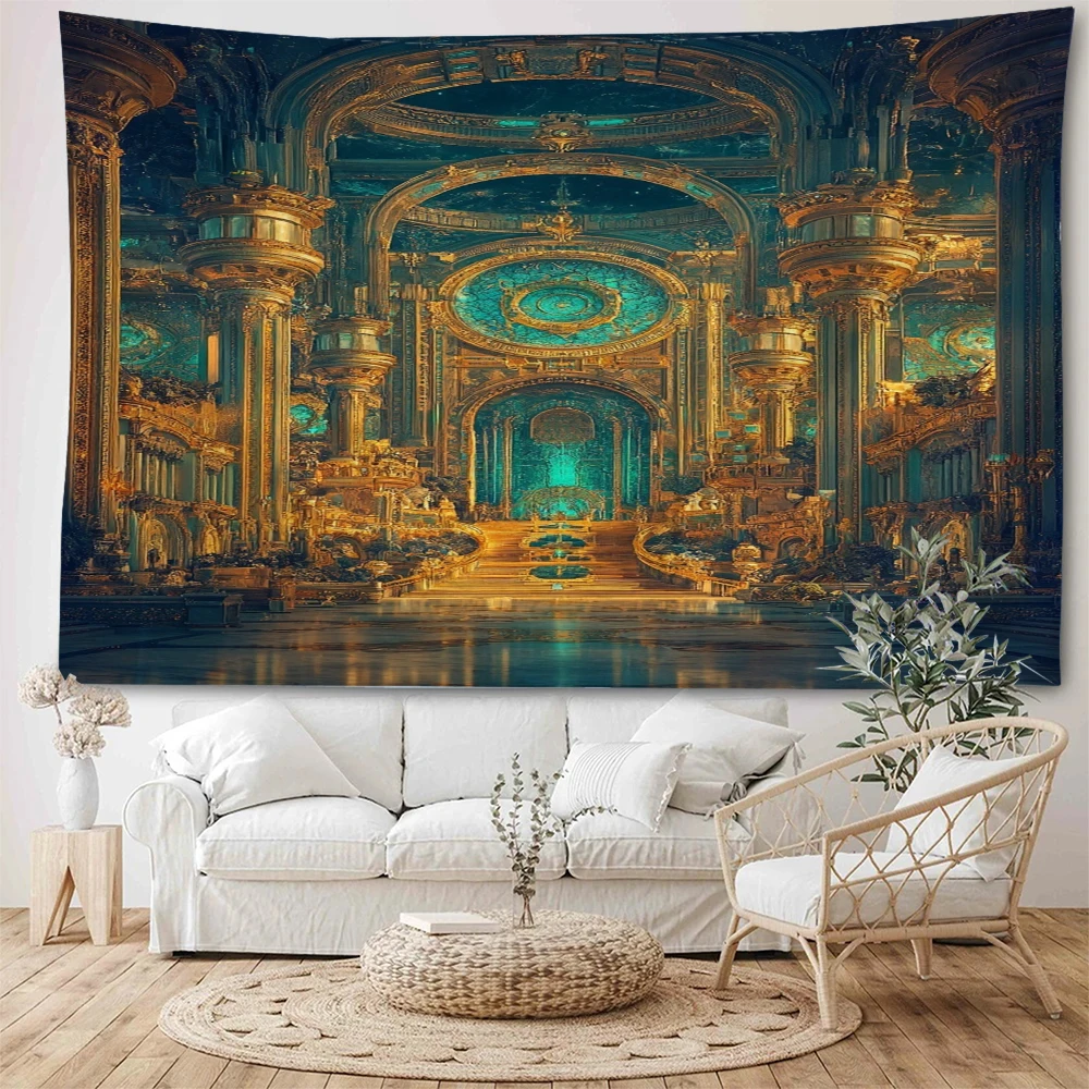 Background of Futurist Construction Thought Decorative Tapestry European Church Museum Architectural Decorative Tapestry