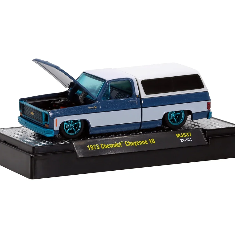 Modèle de voiture Chevrolet Silverado en alliage moulé sous pression pour garçons, collection de véhicules, jouet pour Hotwhee, machines M2, 1/64,