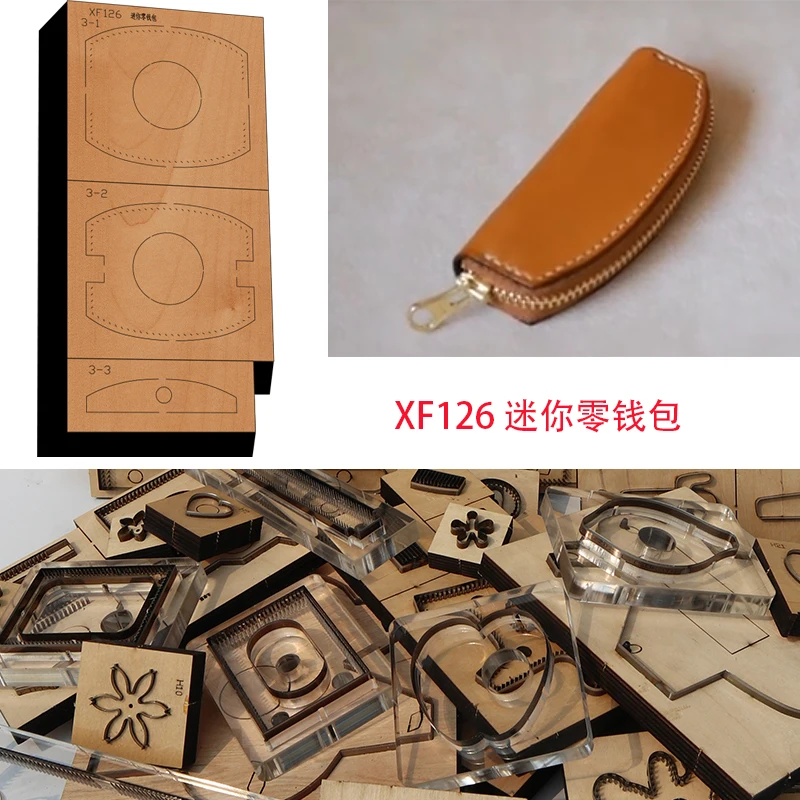 

New Japan Steel Blade Wooden Die Long Style Handbag Wallet Leather Craft Punch Hand Tool Cut Knife Mould XF126