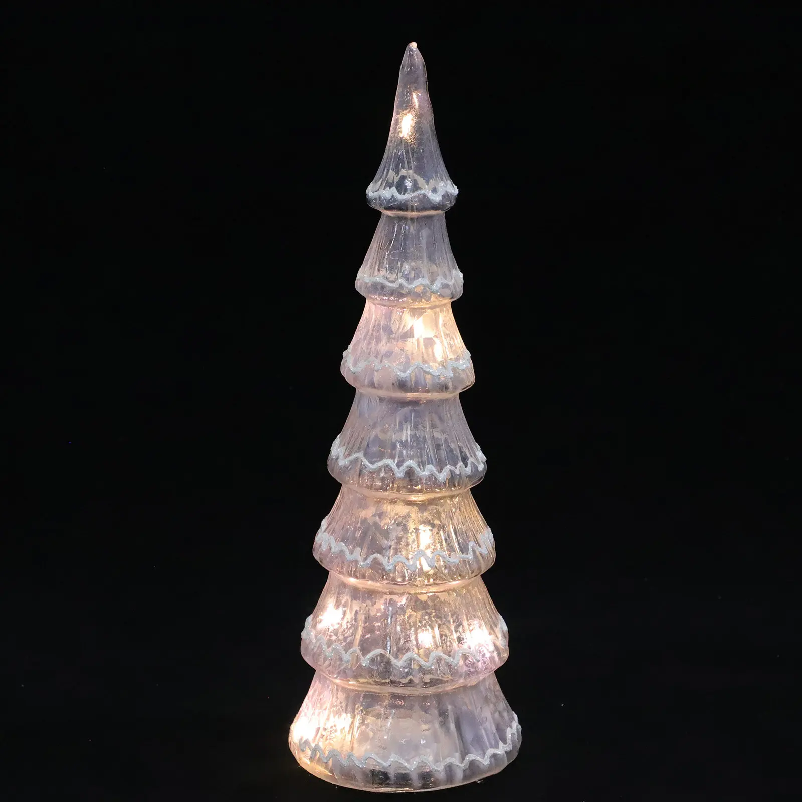 

1Pcs Glass Christmas Tree Night Light Decor Xmas Tabletop Decoration Desktop Lamp Warm Romantic Home Party Gift Xmas Tree Shape