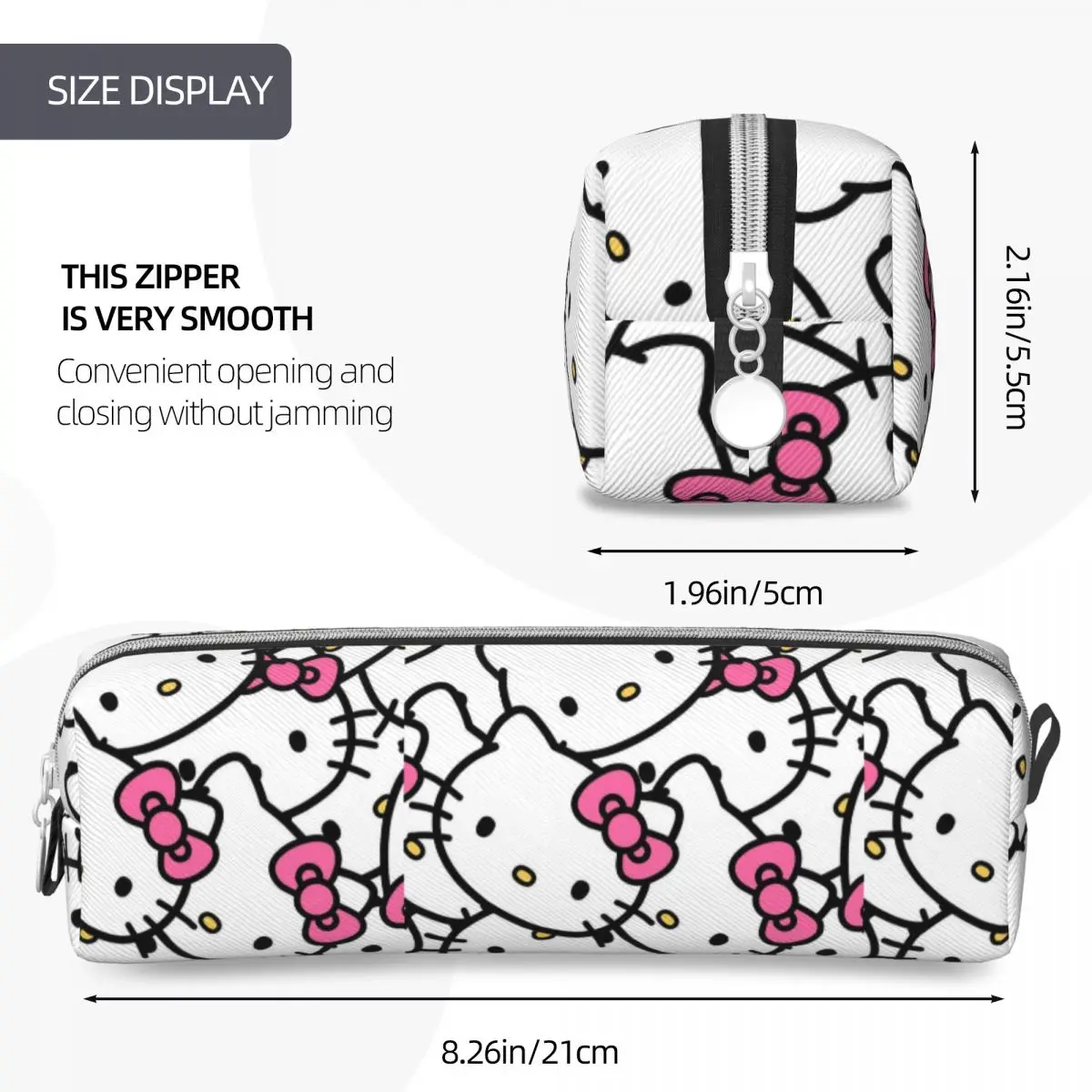 Imagem -04 - Hello Kitty Cartoon Pattern Lápis Cases Pen Holder Bags para Estudantes Grande Capacidade Presentes da Escola para Estudantes