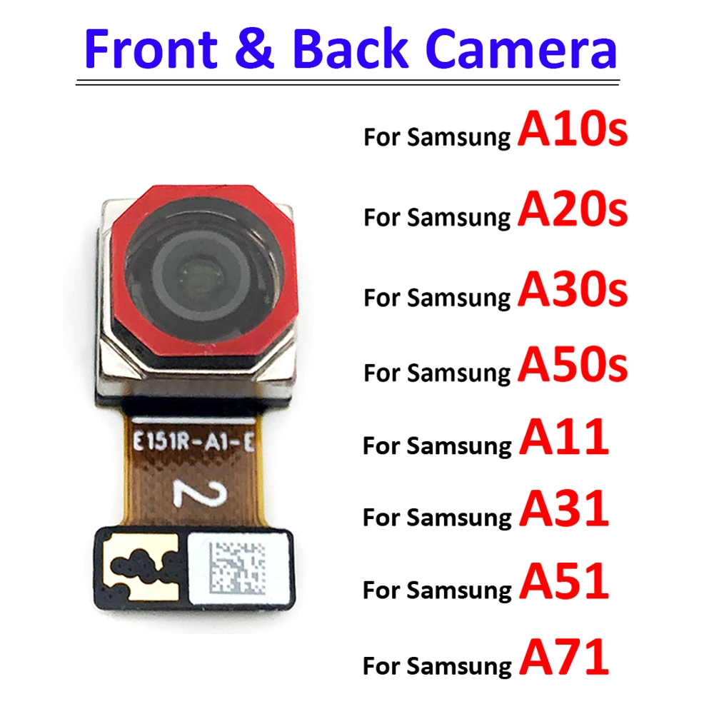 New For Samsung A10s A20s A30s A50s A11 A31 A51 A71 Front Camera With Back Rear Camera Module Flex Cable