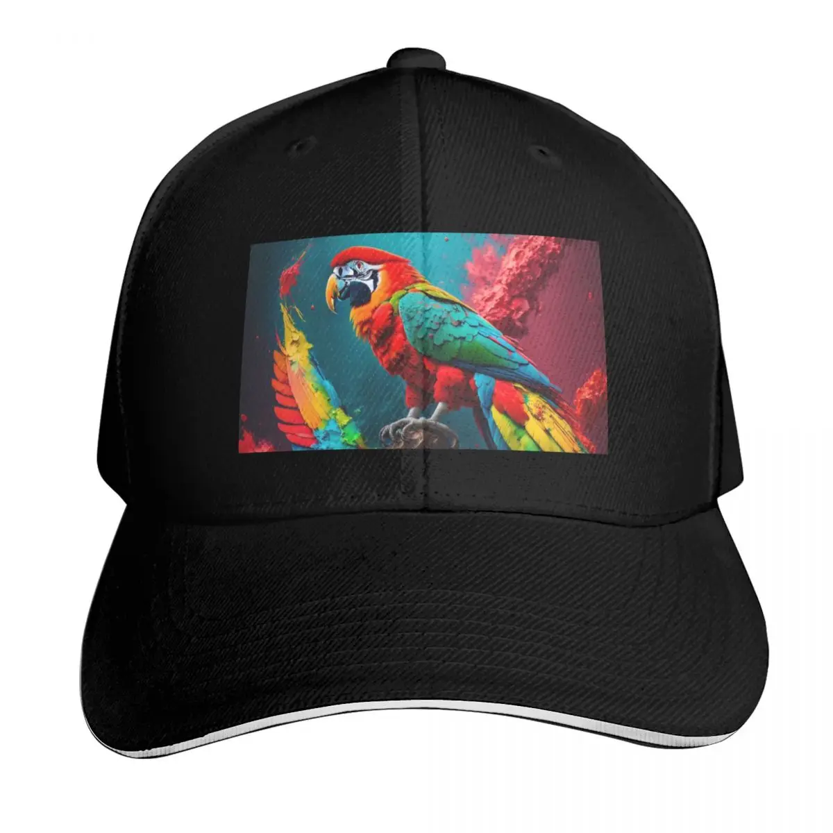 Parrot Baseball Cap Vintage Retro Embroidered Lightweight Packable Gift for Him Her
