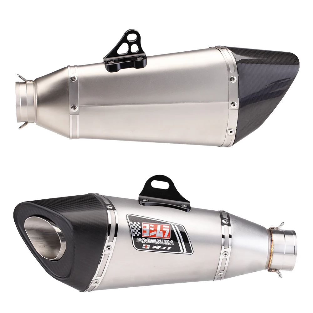 

51mm 60MM Motorcycle Exhaust Yoshimu R11 Carbon Fiber Muffler Tail Pipe for gsr600 crf230l cb650f DUKE790 MT09 ZX6R G310R XMAX