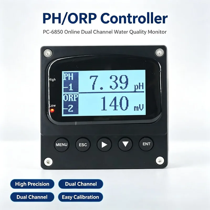 PC-6850 Online Dual Channel PH ORP PH/ORP Controller For Water Quality Monitoring