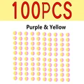 100 piezas morado amarillo