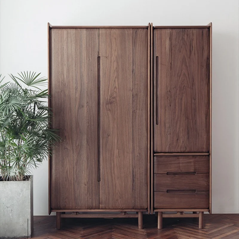 Nordic Rail Top Wardrobes Closet Wooden Hall Drawers Lounges Adult Wardrobes Closet Space Saving Guarda Roupas Furniture Home
