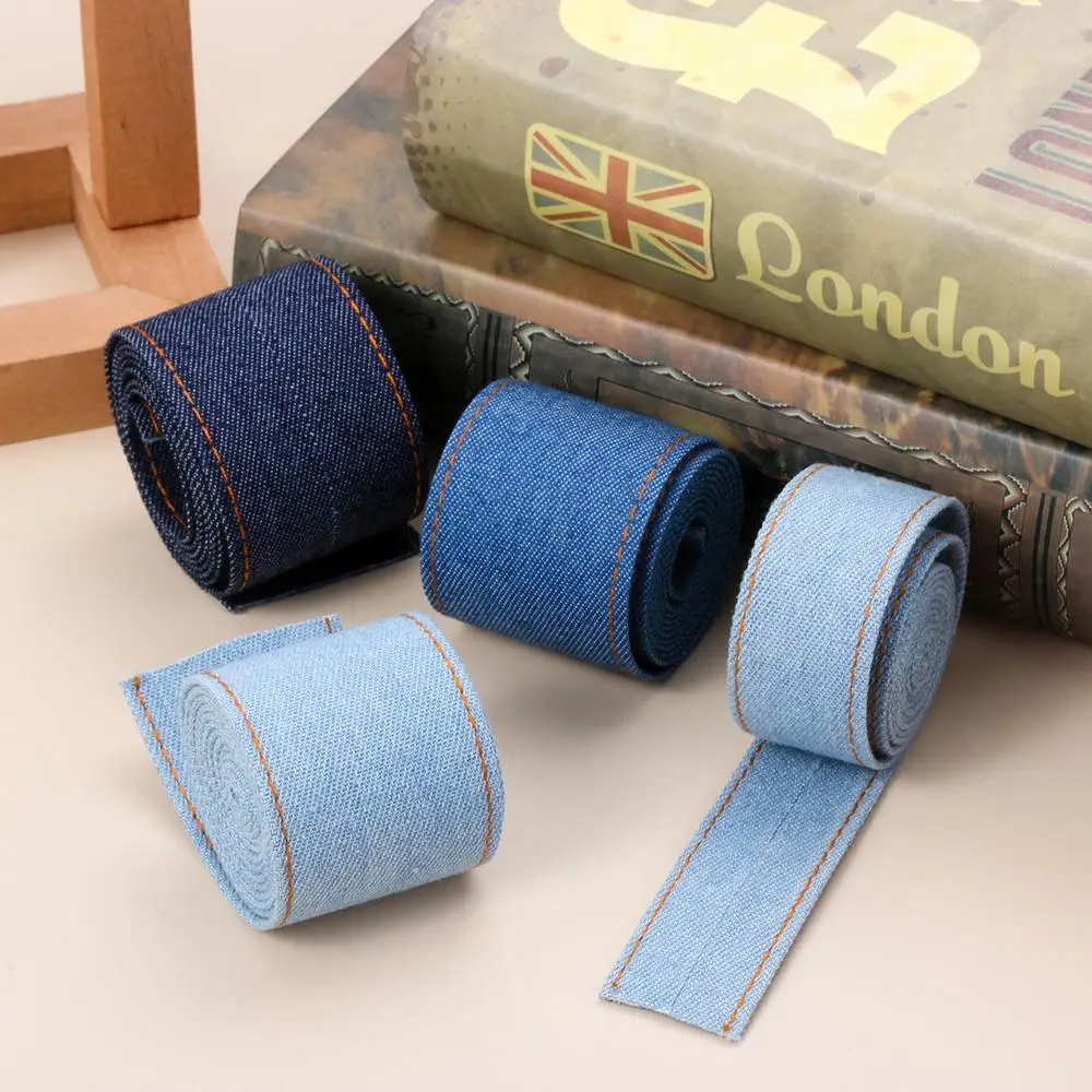 데님 리본 의류 장식 점퍼 헤어클립 액세서리, 모자 공예, 청바지 바느질 원단 테이프