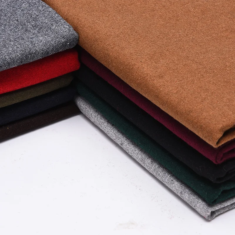 150cm Wide Flange Woolen Cloth Fabric Coarse Spinning Wool Polyester Blended Textile Coat Overcoat DIY Clothing Sewing Fabric