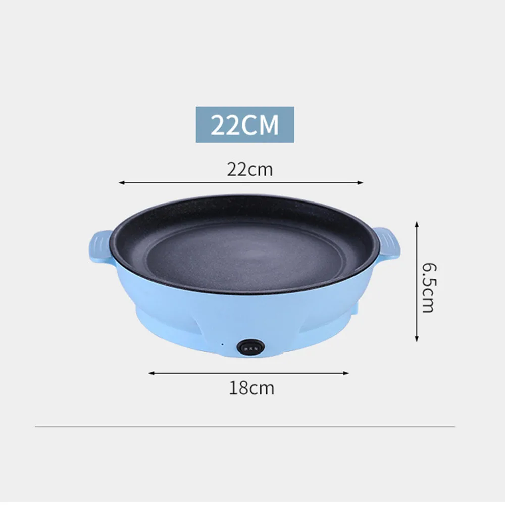 220V Multifunction Electric Frying Pan Skillet Non-Sticky Grill Fry Baking Roast Pan Cooker Steak Barbecue Cooking Kitchen Tool