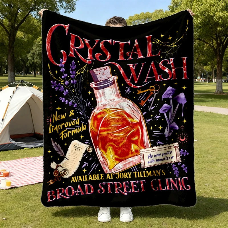 Crystal Wash HWFWM Fantasy Cozy Blanket, He Who Fights with Monsters Warm Blanket, Broad Street Clinic Soft