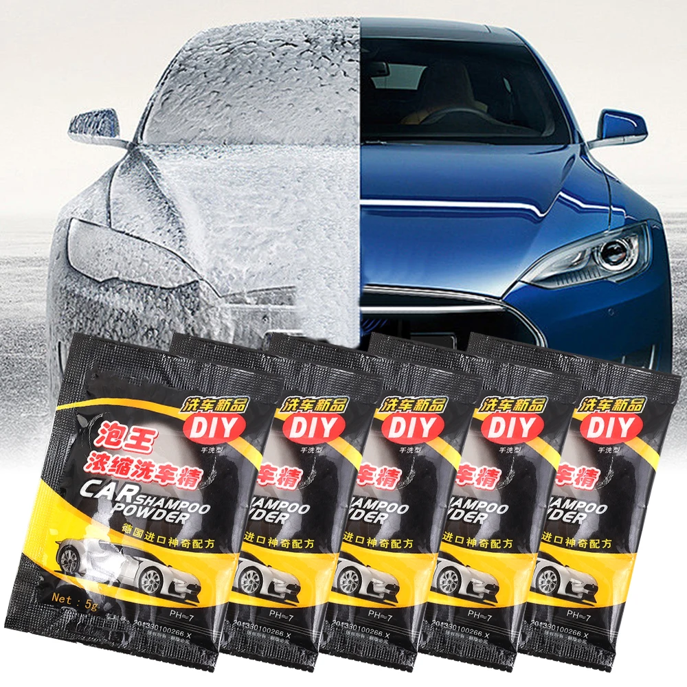 1-50PCS Car Wash Powder Car Cleaning Shampoo Cars Paint Care Coating Cleaning Cars Soap Powder Foam Windshield Wash Accessories