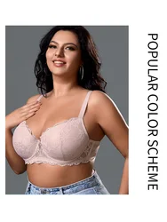 Women's push-up bra sexy lace strip push-up big breast adjustment seamless concave underwear suitable for sexy women